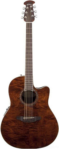 OVATION CS24P-NBM Celebrity Standard Plus Mid Cutaway Nutmeg Burled Maple...