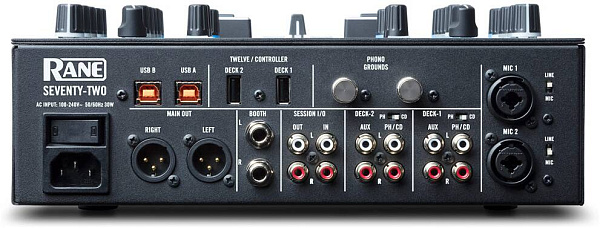 RANE DJ SEVENTY TWO MKII - DJ-микшерный пульт 2-х канальный, цветной сенсорный...