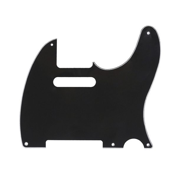 MX1410BK Пикгард для гитары Fender Telecaster, 3 слоя, черная, Musiclily