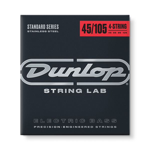 DBS45105 Комплект струн для бас-гитары, нерж.сталь, Medium, 45-105, Dunlop
