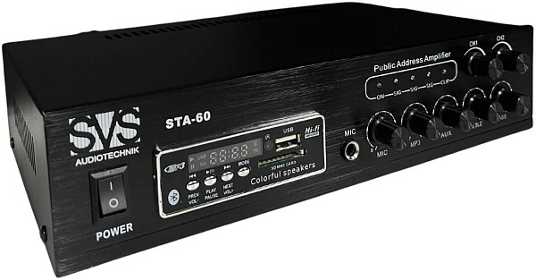 SVS AUDIOTECHNIK STA-60 Радиоузел, 100 В (4, 8, 16 Ом), усилитель мощности...