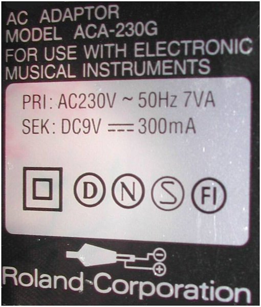 ROLAND ACA-230G - Блок питания