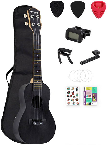 TERRIS PLUC-23 BK PACK - Укулеле комплект