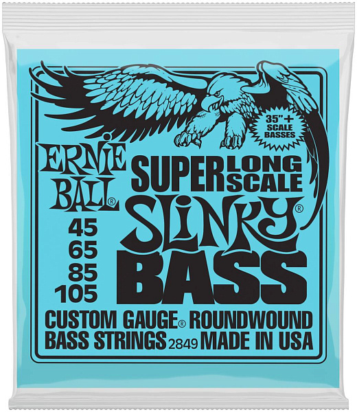 ERNIE BALL 2849 Nickel Wound Long Scale Slinky 45-105 - Струны для бас-гитары