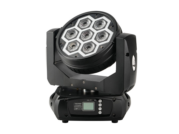 FO-710E Вращающаяся голова Wash, RGBW, LED 7х10Вт+60х0,2Вт, LFocus