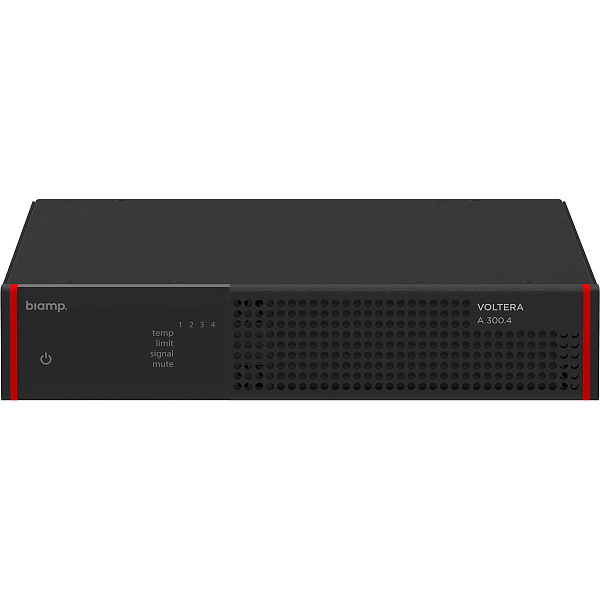 Четырехканальный аналоговый усилитель Biamp [Voltera A 300.4] мощностью 300 Вт (75 Вт на канал, возможность выбора режима работы 4 Ом, 8 Ом, 70 В или 100 В)