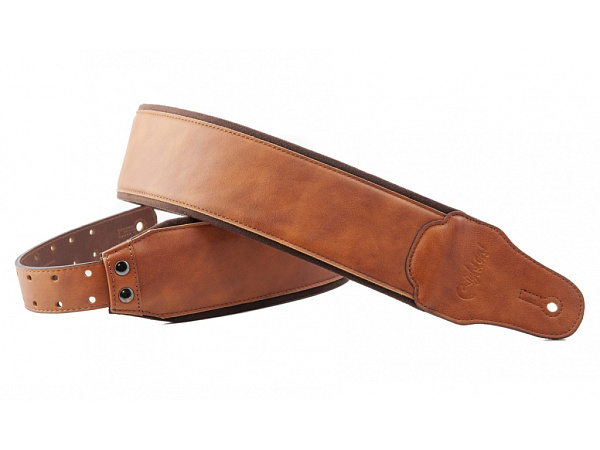 8401010030384 Lethercraft Smooth Light Brown Ремень для гитары, RightOn Straps