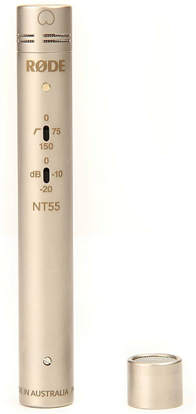 RODE NT55 конденсаторный кардиоидный микрофон с капсюлем 1/2”, трехпозиционный...