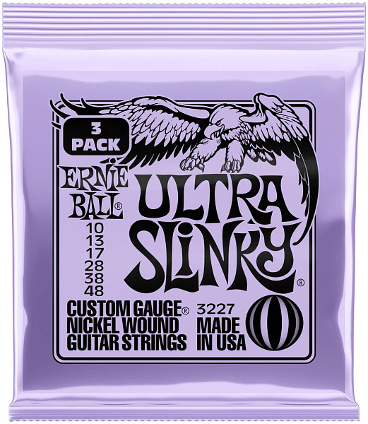 ERNIE BALL 3227 Nickel Slinky Ultra 3 Pack 10-48 - Струны для электрогитары