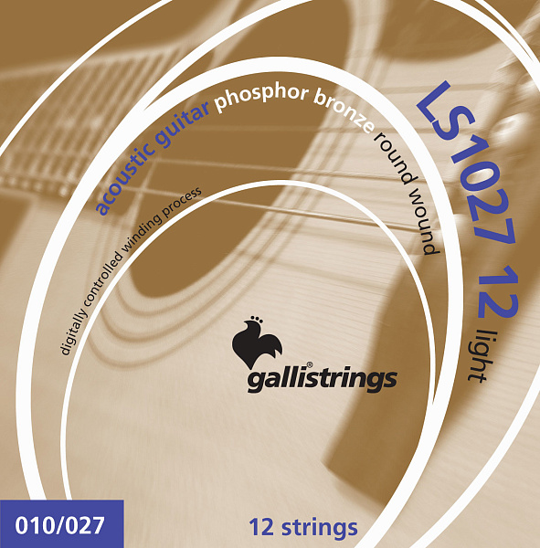 Комплект струн GALLI STRINGS [LS1027-12] для 12-струнной акустической гитары