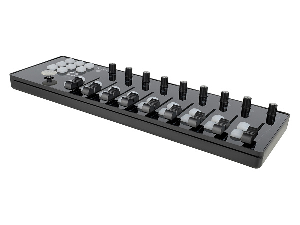 MIDI контроллер [10105100054] Icon [iControls] USB MIDI контроллер, 9 фейдеров, 18 кнопок, 9 энкодеров, джойстик, кнопка "Сцена" для настройки 4-х пресетов, 6 кнопок транспорта, разъем USB Mini-B, разъем USB-A