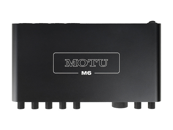 Аудиоинтерфейс USB [3160/3161] Motu [M6] АЦП/ЦАП: 24 бит/192 кГц, ЦАП ESS Sabre32 Ultra, дин. диапазон: 120 дБ, THD+N: -110 дБ, 4xCombo XLR/TRS, 2x1/4" TRS Jack входа / 4x1/4" TRS Jack выхода, 2x1/4" TRS Jack выхода для наушников, MIDI, USB-C