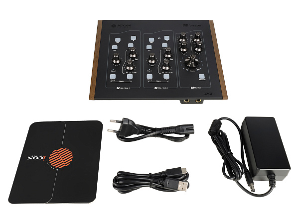 Аудиоинтерфейс USB [110313A3001] Icon [Harrison 32Ci] предусилитель микрофонный с USB аудио интерейсом, АЦП/ЦАП: 24 бит/192 кГц, 20-20000 Гц, 125 дБ, S/N: -125 дБ, 2xCombo XLR/TRS, 2x1/4" TRS/ 4x1/4" TRS, MIDI, ADAT Toslink, USB-C