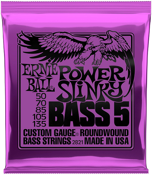 ERNIE BALL 2821 Nickel Wound Slinky Power 50-135 - Струны для бас-гитары 5 струнной