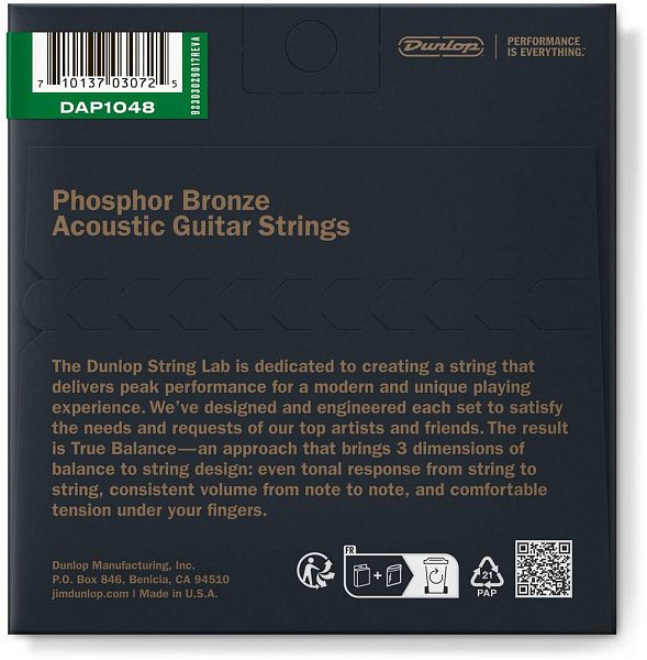 DUNLOP AG-PHB 10/48-6/SET DAP1048 - Струны