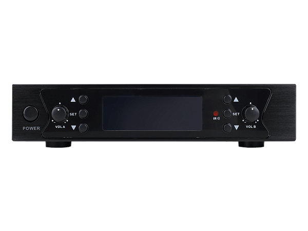 Микрофонная радиосистема Axelvox [DWS7000HT (HT Bundle)] UHF 710-726 MHz, 2 х 32 канала,LCD дисплей, 2х ИК порт, 2 ручных микрофона, 2 держателя на стойку, 2 силиконовых кольца.