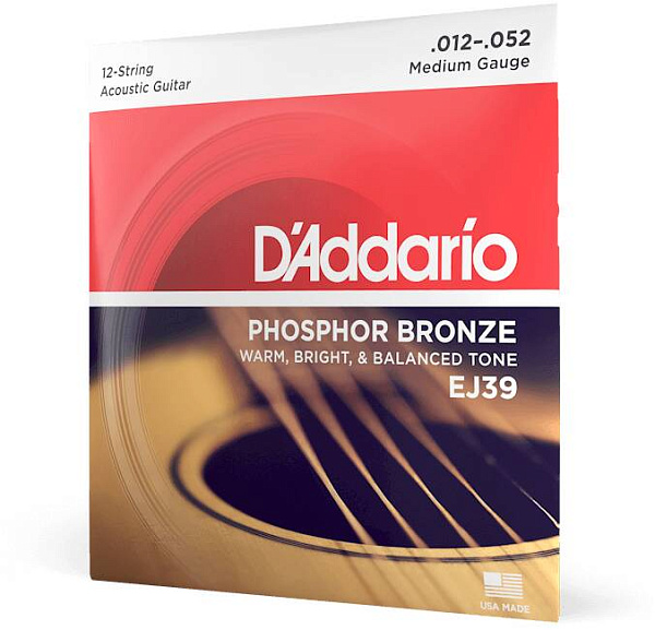 D'ADDARIO EJ39 - Струны для акустической 12-струнной гитары