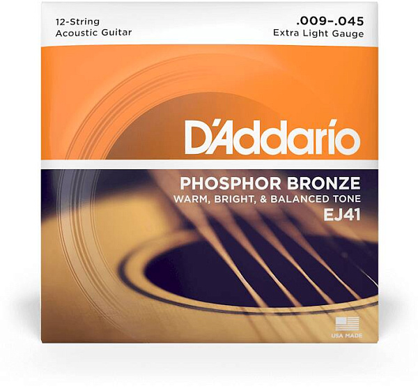 D'ADDARIO EJ41 - Струны для акустической 12-струнной гитары