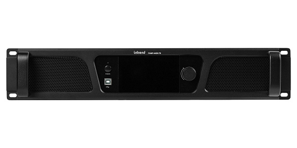 Усилитель Intrend [ITAMP-4x2K-TD] четырехканальный, 4x1500W/8Ом, 4x2400W/4Ом, 4x600/70V, мостовой режим: 2х4000W/8Ом; 4х1250/100V, поддержка Dante, встроенный DSP