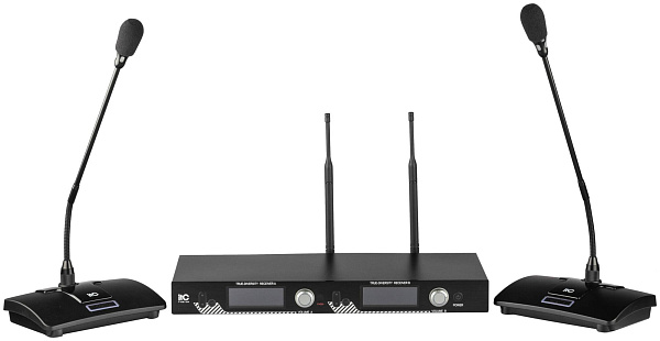 ITC T-521UZ - радиосистема UHF двухканальная с двумя настольными микрофонами...