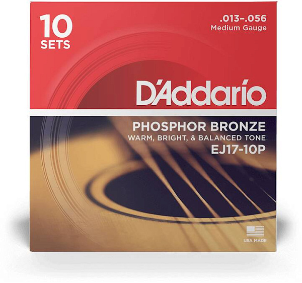 D'ADDARIO EJ17-10P - Струны для акустической гитары