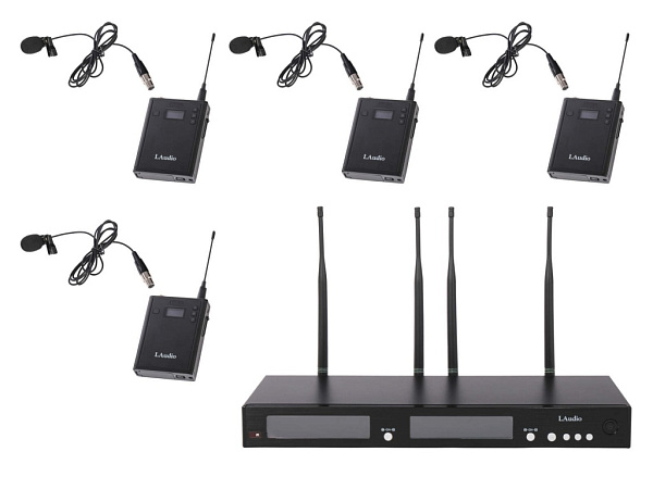 RWS-4BLV Беспроводная микрофонная система, 4 петличных микрофона, LAudio