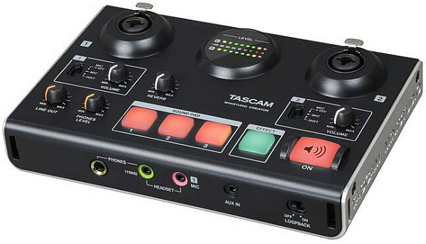 TASCAM US-42B -аудиоинтерфейс USB для подкастов и стримов, АЦП/ЦАП: 24бит/96кГц,...