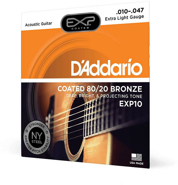 D'ADDARIO EXP10 - Струны для акустической гитары
