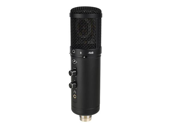 Микрофон Antelope Audio [Axino Synergy Core] конденсаторный, USB, 24 бит/192 кГц, диафрагма: 34 мм, кардиоида, 20 Гц - 20 кГц, уровень звукового давления: 140 дБ (<1% THD при 1 кГц), USB тип B (совместим с USB 2.0)