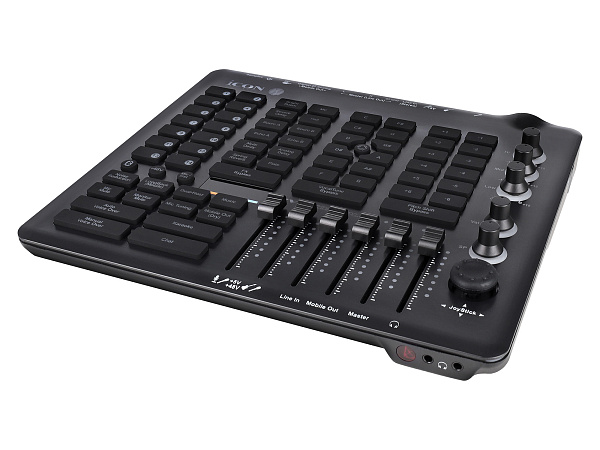 Аудиоинтерфейс USB [110312A2011] Icon [Live Console] для стримов, DSP обработка, фейдеров: 6, энкодеров: 5, дисплеи: 4, XLR микр. вход, 1/4" TRS, 1/4" TS, 1/8" Stereo mini Jack/ 2x1/4" TRS, 1/8" Stereo mini Jack, 2x1/8" Stereo mini Jack, USB-C