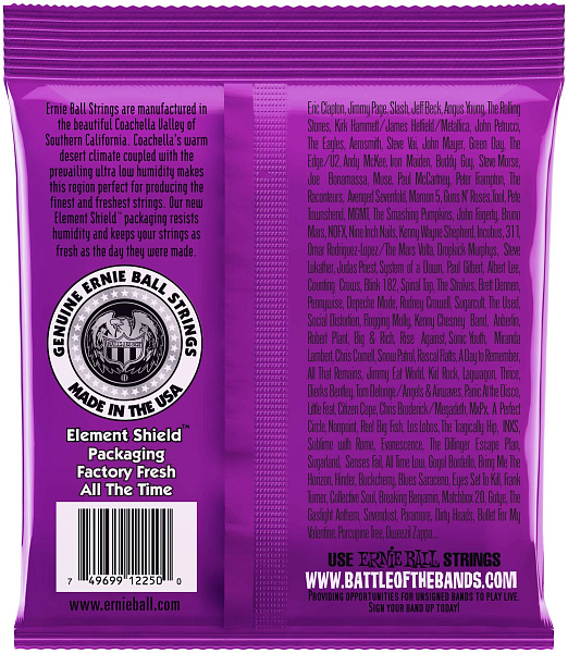 ERNIE BALL 2250 Classic Rock n Roll Pure Nickel Slinky Power 11-48 - Струны для электрогитары