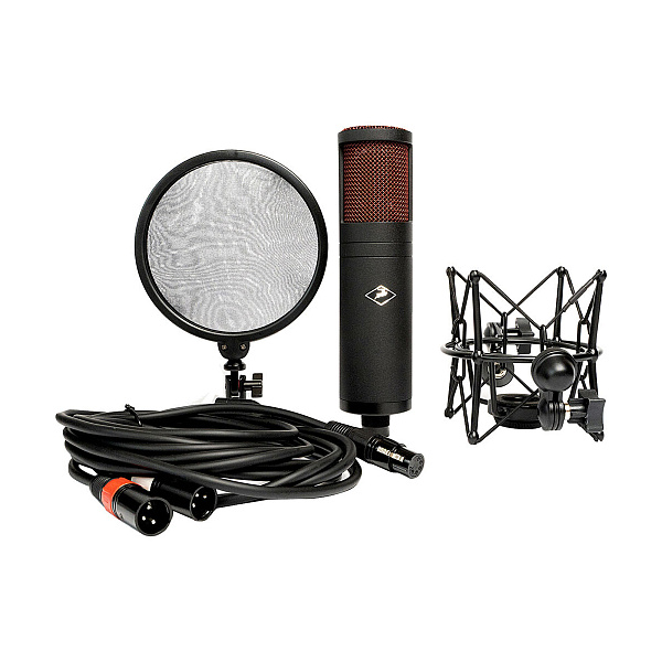 Микрофон Antelope Audio [Edge Duo] конденсаторный,  2 мембраны, диафрагма: 34 мм, кардиоида, 20 Гц - 20 кГц, уровень звукового давления: 116 дБ, соотношение сигнал-шум: 75 дБ (А), чувствительность: -32 дБ, 8 мВ/Па (+/-3 дБ), фантомное питание 48 В