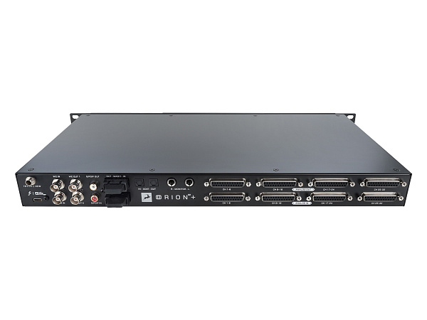 Аудиоинтерфейс Antelope Audio [Orion 32+ | Gen 4] 24 бит 192 кГц, AFC: 64-бит, 32 входа, 32 выхода, динамический диапазон до 130 дБ, 128 каналов оптического MADI, 8 каналов ADAT и 2 канала S/PDIF, Вход word clock, 2х word clock, вход 10M, Thunderbolt 3
