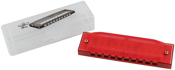 BEE DF10A-3 RED - Губная гармоника диатоническая