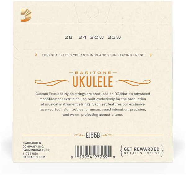D'ADDARIO EJ65 B - Струны для укулеле баритон