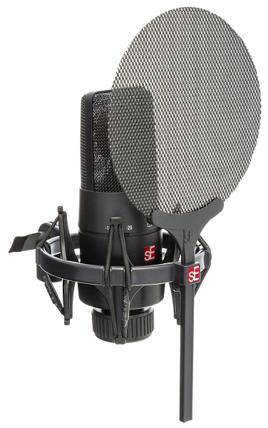Микрофон конденсаторный sE Electronics [X1 S VOCAL PACK] 20 Гц – 20 кГц, кардиоида, комплектация: металлический поп-фильтр, держатель типа паук, 3-х метровый микрофонный кабель