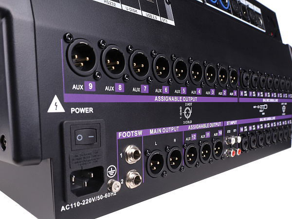 Микшер Intrend [ITMIX-D16] цифровой, 48 каналов, 16 аналоговых входов, поддержка 2х блоков расширения входов/выходов ITMIX-DEX-168