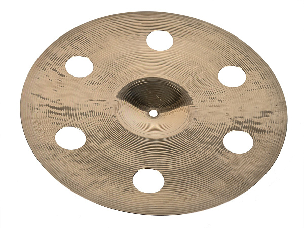 Тарелка крэш 16" [16" ARTIST BRIGHT O-ZONE CRASH] KINGDO [16" ARTIST BRIGHT O-ZONE CRASH] сплав B20, ручная работа, с отверстиями, полированная поверхность