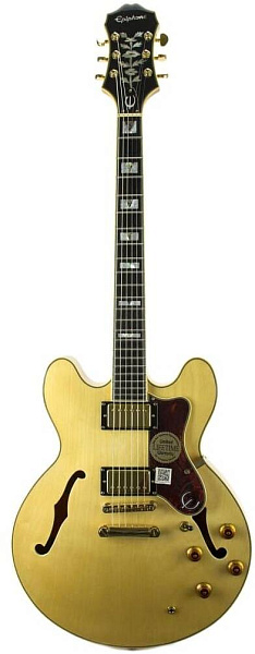 EPIPHONE SHERATON II NATURAL GOLD HARDWARE - Электрогитара