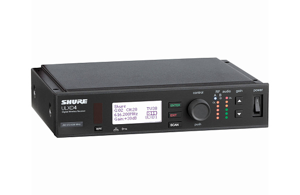 Приёмник SHURE [ULXD4E=-G51] одноканальный цифровой 470-534 MHz