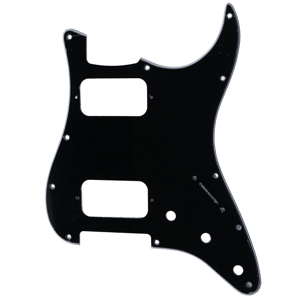 MX2248BK Пикгард для электрогитары Fender Stratocaster HH, 3 слоя, черная, Musiclily