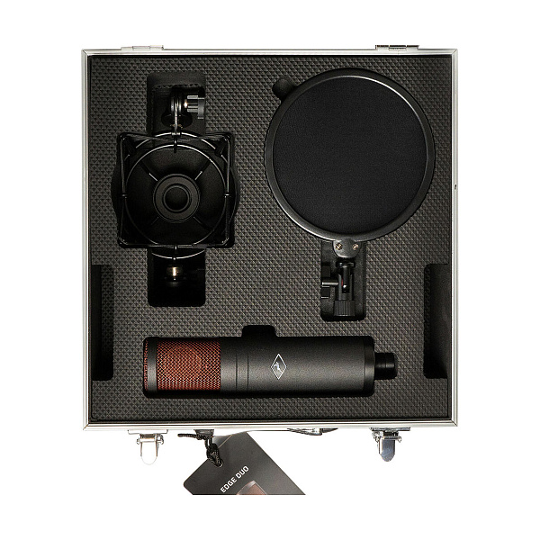 Микрофон Antelope Audio [Edge Duo] конденсаторный,  2 мембраны, диафрагма: 34 мм, кардиоида, 20 Гц - 20 кГц, уровень звукового давления: 116 дБ, соотношение сигнал-шум: 75 дБ (А), чувствительность: -32 дБ, 8 мВ/Па (+/-3 дБ), фантомное питание 48 В