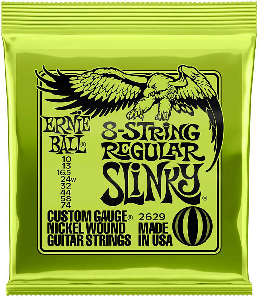 ERNIE BALL 2629 Nickel Wound Slinky Regular 10-74 - Струны для электрогитары 8-струнной