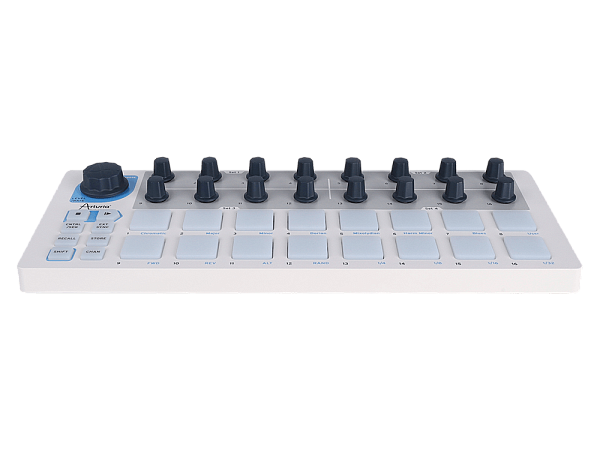 MIDI контроллер (Микшер-семплер (контроллер)) [430101] Arturia [BeatStep] позволяет запускать клипы в Ableton Live, проигрывать ударные в BFD и EZDrummer, 16-шаговый аналоговый секвенсор, 16 пэдов, 16 энкодеров, CV выходы, USB In/Out, MIDI Out, совместим