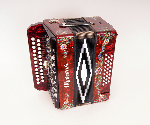 S32XL-A-RED Гармонь "Шуйская" 25х25-III-2, красная, Шуйская гармонь