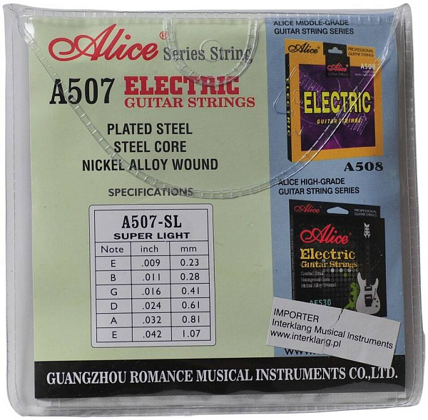 ALICE A507-SL - Струны для электрогитары