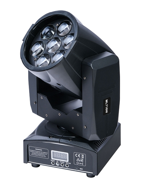 ML716W Моторизированная световая "голова", RGBW, LED 7х16Вт, Bi Ray