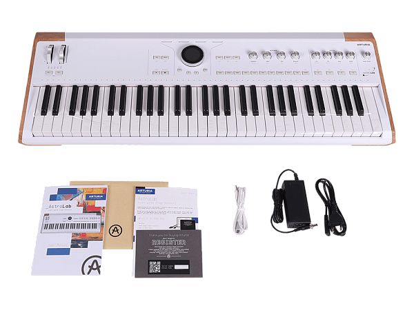 Сценическая клавиатура Arturia [Astrolab White] 61 клавиша, полувзвешенная механика, 10 звуковых движков, вокодер, 10 кнопок пресетов , 4 макрорегулятора, MIDI-вход, USB-C и USB-A; аудио Bluetooth; WiFi, цвет белый