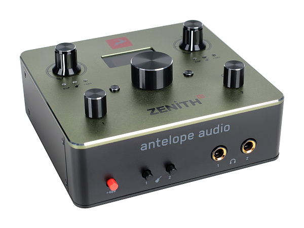 Аудиоинтерфейс Antelope Audio [Zenith 2] 32 бит/192 кГц, 2 линейных/инструментальных/микрофонных входа +48В с комбинированными XLR/Jack 6,3, 2 линейных выхода Jack 6,3 TRS,  выхода для наушников, MIDI вход/выход, DSP, TYPE-C