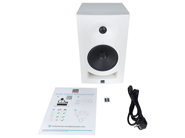 Акустическая система (студийный монитор) Kali Audio [LP-6W V2] 6.5" + 1", 40 Вт + 40 Вт, усилитель класса D, 39 - 25.000 Hz, макс. SPL: 115 дБ, эквалайзер, разъемы: XLR и 1/4" балансный и небалансный RCA, цвет белый